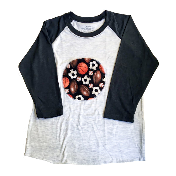 3/4 Length All Sports: T-shirt for kids. Soccer, basketball sports 