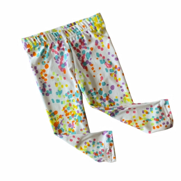 Girls Spring Multi Colored Confetti Leggings