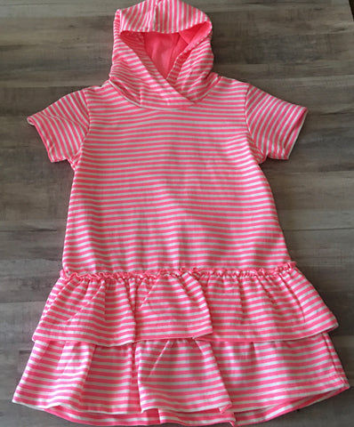 Girls Pink Hoodie Dress, Size 4