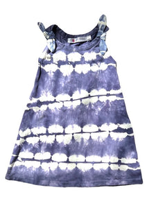 Girls Racer Back Navy Tie Dye Dress